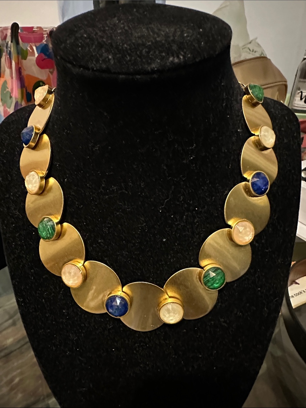Kate spade Gold-Tone Multistone Disc Necklace - Women Jewelry